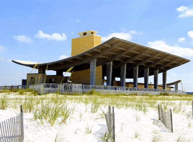 The Gulf State Park pavilion in Orange Beach, AL